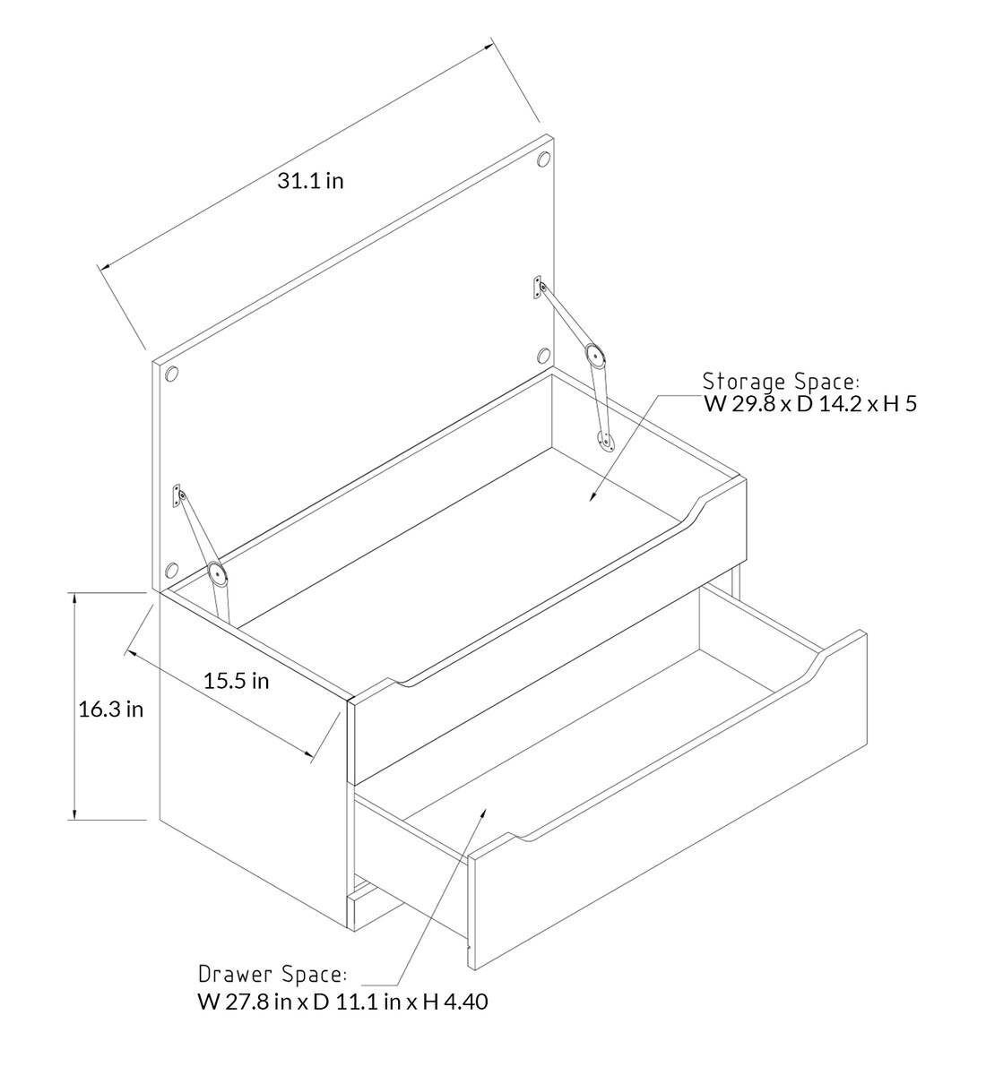Buy Minoru Storage Trunk In Columbia Walnut Finish By Mintwud Online