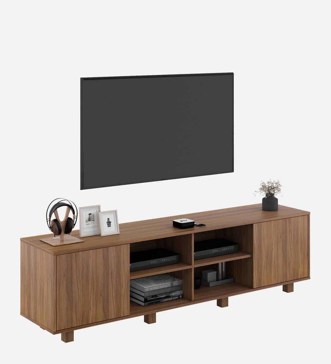Buy Mirai TV Console for TVs up to 65 in Exotic Teak Finish at 24