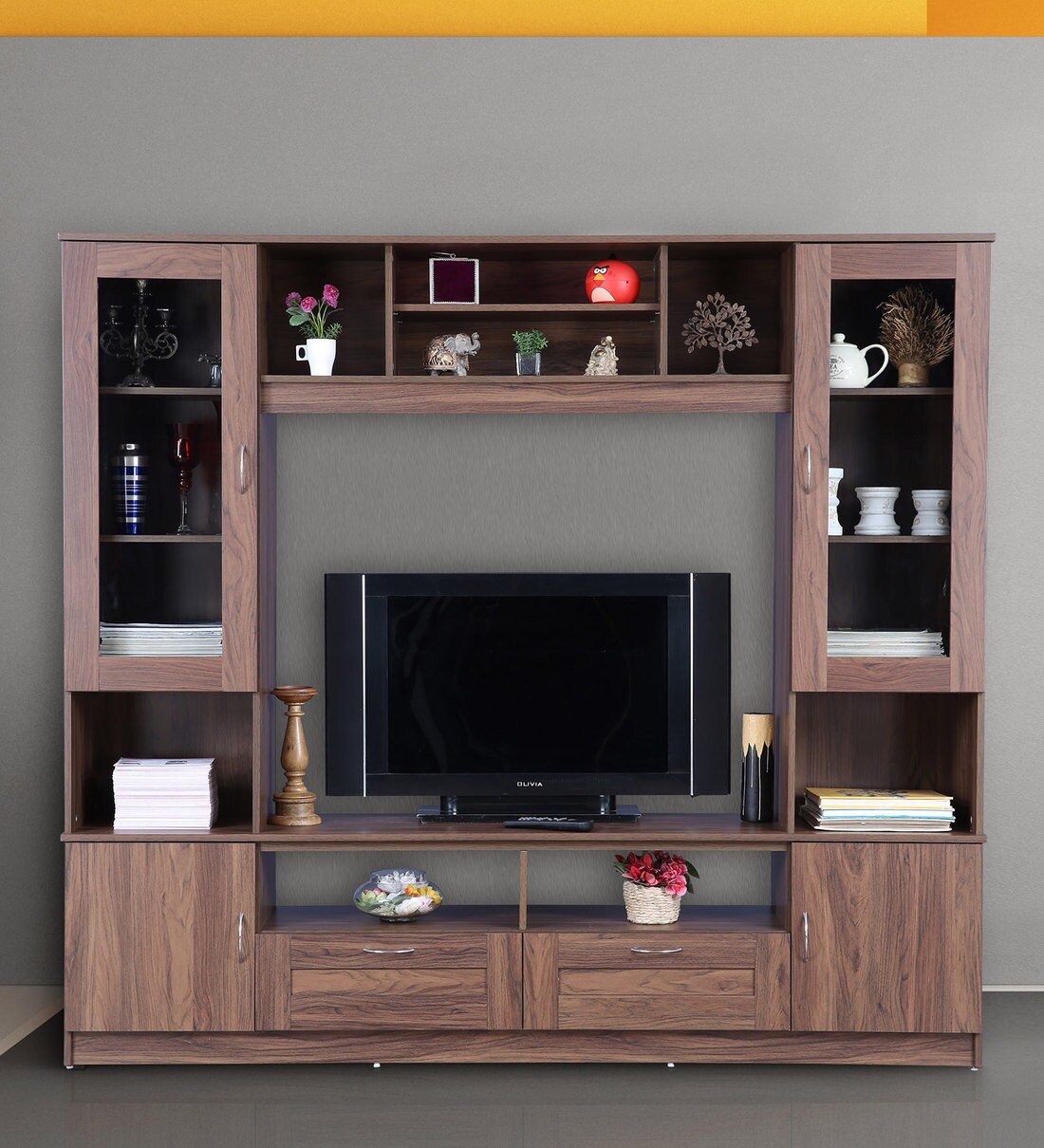 Missouri TV Unit in Walnut Finish for TVs up To 32"