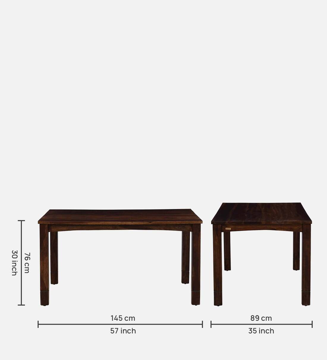 Buy Mitsy Sheesham Wood 6 Seater Dining Table In Provincial Teak By