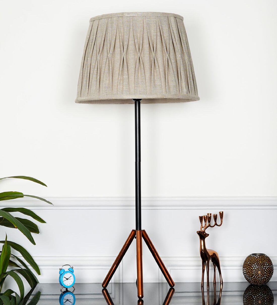 Black and best sale copper table lamp