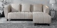 Mia Fabric LHS Sectional Sofa (2 + Lounger) in Beige Colour
