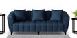 Mia Fabric 3 Seater Sofa In Blue Colour