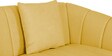 Mia Fabric 3 Seater Sofa In Camel Yellow Colour