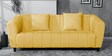 Mia Fabric 3 Seater Sofa In Camel Yellow Colour