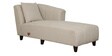 Mia Fabric LHS Sectional Sofa (2 + Lounger) in Beige Colour