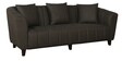 Mia Fabric 3 Seater Sofa In Brown Colour