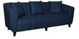 Mia Fabric 3 Seater Sofa In Blue Colour