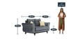 Miami 2 Seater Sofa in Grey Colour