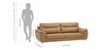 Miami 3 Seater Sofa In Brown Colour