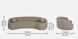Miami Comfy Curve 3 Seater Sofa In Beige Colour