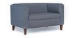 Miami Fabric 2 Seater Sofa in Omega Blue Colour