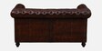 Miceli Leather 2 Seater Sofa In Brown Finish