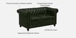 Miceli Leather 2 Seater Sofa In Olive Green Finish