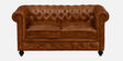 Miceli Leather 2 Seater Sofa In Tan Finish