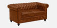 Miceli Leather 2 Seater Sofa In Tan Finish