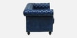 Miceli Leather 3 Seater Sofa In Blue Finish