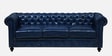 Miceli Leather 3 Seater Sofa In Blue Finish
