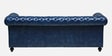 Miceli Leather 3 Seater Sofa In Blue Finish