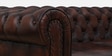 Miceli Leather 3 Seater Sofa In Brown Finish