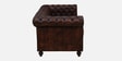 Miceli Leather 3 Seater Sofa In Brown Finish