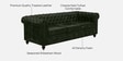 Miceli Leather 3 Seater Sofa In Olive Green Finish