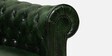 Miceli Leather 3 Seater Sofa In Olive Green Finish