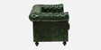 Miceli Leather 3 Seater Sofa In Olive Green Finish
