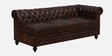 Miceli Leather RHS Sectional 3 Seater Sofa In Brown Finish