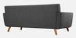 Mid-Century Fabric 3 Seater Sofa in Grey Colour