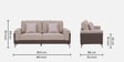 Milan Fabric 3 Seater Sofa in Cream Colour
