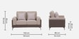 Milan Fabric 2 Seater Sofa in Cream Colour