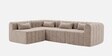 Milan Royale Corner Sectional Sofa In Beige Color
