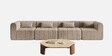 Milan Royale Corner Sectional Sofa In Beige Color