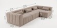 Milan Royale Corner Sectional Sofa In Beige Color