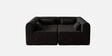 Milan Royale Corner Sectional Sofa In Black Color