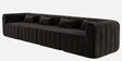 Milan Royale Corner Sectional Sofa In Black Color