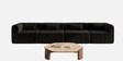 Milan Royale Corner Sectional Sofa In Black Color