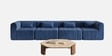 Milan Royale Corner Sectional Sofa In Blue Color