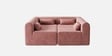 Milan Royale Corner Sectional Sofa In Blush Pink Color