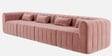 Milan Royale Corner Sectional Sofa In Blush Pink Color