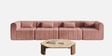 Milan Royale Corner Sectional Sofa In Blush Pink Color