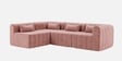 Milan Royale Corner Sectional Sofa In Blush Pink Color