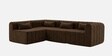 Milan Royale Corner Sectional Sofa In Dark Brown Color