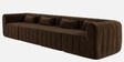 Milan Royale Corner Sectional Sofa In Dark Brown Color