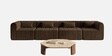 Milan Royale Corner Sectional Sofa In Dark Brown Color