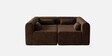 Milan Royale Corner Sectional Sofa In Dark Brown Color
