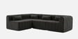 Milan Royale Corner Sectional Sofa In Dark Grey Color