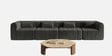 Milan Royale Corner Sectional Sofa In Dark Grey Color