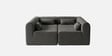 Milan Royale Corner Sectional Sofa In Dark Grey Color